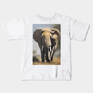 Elephant Oil Painting Art Kids T-Shirt